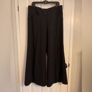 Lane Bryant black wide leg trousers, sz 16